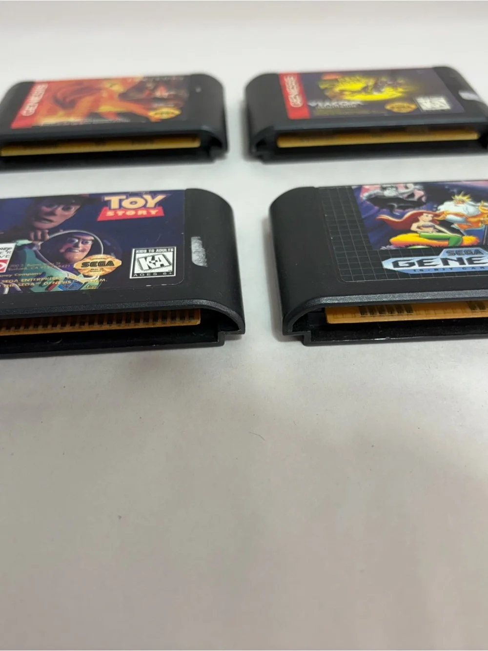Lot Of 4 Sega Genesis Kids Games Lion King, Toy Story, Little Mermaid, Monsters